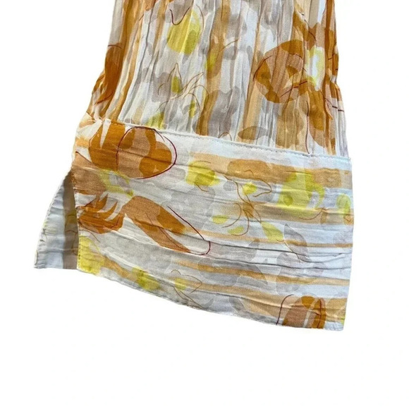 Joanna Two Piece Top Set Size XL Orange Floral Collared Cotton Polyester Blend - Picture 9 of 11